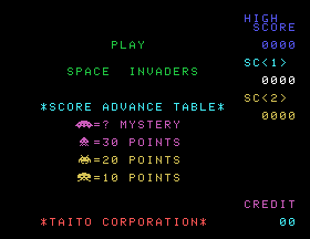 Space Invaders Collection Pack Demo Title Screen